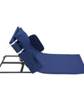 Electric Lifting Backrest For Bed With 2 To 80 Degree Adjustability Perfect Reading Or Dining Spot For Heavy Duty Hospital Bed Care And Home Comfort Setup, angled blue cushion and frame.