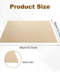 Front view of 24-pack unfinished basswood sheets, approx 16 x 12 in and 3 mm thick, natural wood for crafts.
