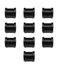 Array of Malleable Iron Pipe Coupling 1/2 Inch Black For Industrial DIY Shelving And Furniture, Rugged Metal Fittings