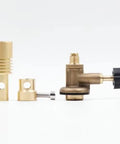 Compact Portable Bunsen Burner With Brass Gas Burner Head And Air Adjustment For Lab Heating Detachable Nozzle Displayed