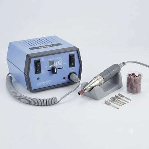 Replacement Bearings For KUPA UP200 And Mio Nail Drill Handpiece Bearings Only Kit For High RPM Efficient Cooling Easy Install Dope Pro Grade Quality Rolling Elements No Shell Or Motor Included, shown with UP200 drill unit