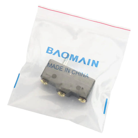 General Purpose Micro Switch With Slim Spring Plunger And Screw Terminals, Momentary SPDT 1NO 1NC, packaged in clear bag