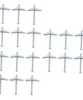 30 Piece Carbon Steel Self Drilling Anchors And Expansion Screws Kit Aircraft Toggle Bolts For Easy Drywall Installation No Pre Drill Required Quick Heavy Duty Wall Mounts For Renovations Or Projects showing multiple toggle bolts arranged neatly against a white background.