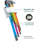 Get Your Hands On This Epic Fabulleta L Type Hex Key Set featuring Ball End Wrenches, Color Coded Metric Tools For Easy ID Plus Long Arm Screwdriver Kit Made From High Carbon Steel With Sweet Black Oxide Finish. color coded ball end metric hex key set in flip plastic case, long arm high carbon steel