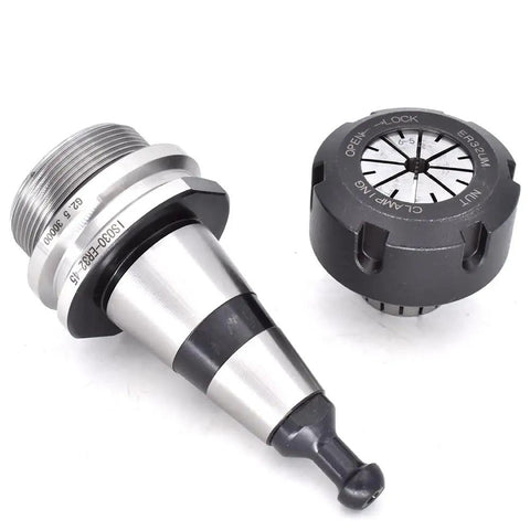 Pro Level ISO30 ER32 Collet Chuck Tool Holder For CNC Milling And Woodworking Machinist 45mm Grip Length with tightening hardware.