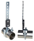 Beefy Heavy Duty Universal Exhaust Hanger Kit With Heat Resistant Reinforced Rubber Pads For 1 To 2.36 Inch Pipes, side view.