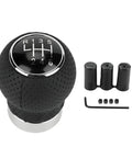 Six Speed Leather Shift Knob For Cars, Universal Automatic And Manual Gear Stick Handle Replacement with adapters