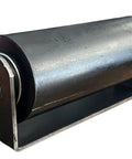 6 Inch Guiding Roller With Weld On Bracket For Sliding Gates, side view of durable gate roller kit, metal construction.