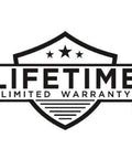 Logo with text 'Lifetime Limited Warranty' and stars in shield design