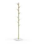 Freestanding Metal Coat Rack With 8 Hooks, Space Saving Hall Tree For Entryway, Bedroom, And Office, Sturdy Minimalist Gear Organizer In Gold Finish