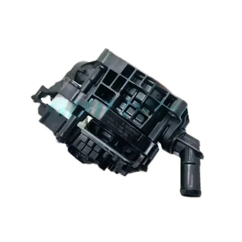 Precision Engine Thermostat Housing Assembly Integrated Thermal Management for Kia Hyundai SUV, black plastic construction.