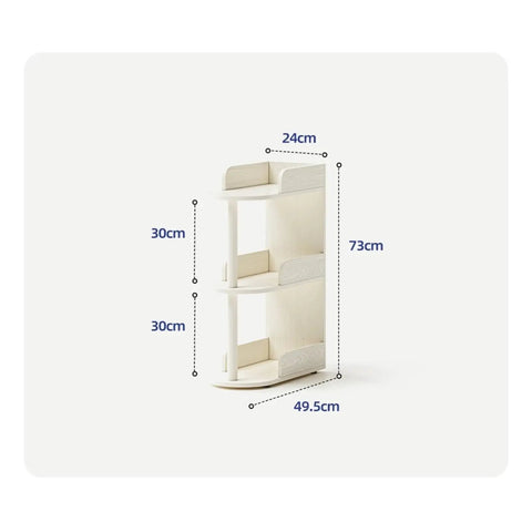 Dimensions of Space Saving Solid Wood Floor Book Shelf With Narrow Seam Design For Living Room Or Office, Multi Layer Storage