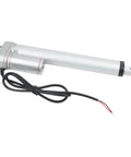 12V Electric Linear Actuator With Straight Push Pull Rod For Heavy Duty Industrial Automation And Sofa Lifts IP65 Waterproof, silver alloy body, compact design.