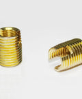 Solid Slotted Thread Repair Kit M3 Includes 50pcs Carbon Steel Self Tapping Inserts bolt inserts shown from front and side