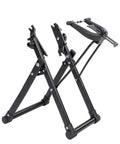 Foldable Wheel Truing Stand For 16 To 29 Inch Wheels, Pro Grade Tire Maintenance Holder And Rim Stand, side view
