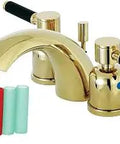 Mini Widespread Bathroom Faucet In Polished Brass With Solid Brass Zinc Alloy Construction Washerless Duraseal Cartridge