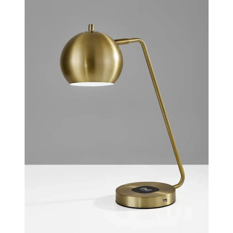 Emerson Desk Lamp With Wireless Charging Pad And USB Port 7W LED Reading Light For Home Office Qi Inductive Charging Modern Style
