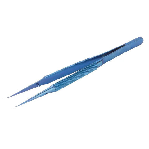 Ultra Fine 0.15mm Ti Alloy Tip For Phone Board Repair Soldering Bent Head Magnetic Tool For Fingerprint Line Welding Electronics And Jewelry Labs in blue.