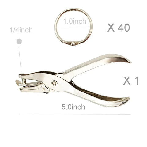 40 Pack 1 Inch Binder Rings With Metal Single Hole Punch Nickel Plated Steel Rings For Index Cards And Flash Cards Silver