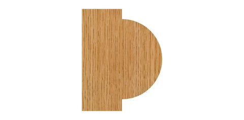 Pro Grade Heavy Duty Half Round Router Bit 3/4 Inch Radius With 1-7/8 Inch Cutting Length shown in woodwork profile
