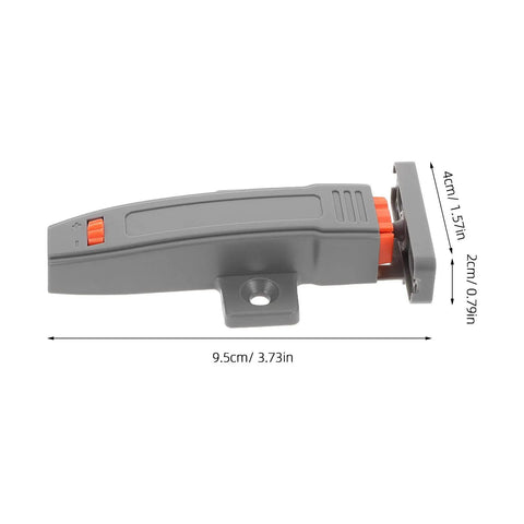 Jojofuny 2 Pcs Heavy Duty Push To Open Cabinet Hardware Self Closing Door Catch Latch in gray, 9.5cm long, adjustable tension design.