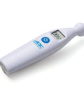 Temple Touch 6 Second Digital Thermometer for Infants and Kids Noninvasive No-Fuss Quick Read In About Six Seconds Clinically Validated Accuracy ASTM E1112 Compliant Baby Friendly Design With Easy Readout For Sleepy Parents, white