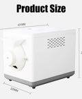 Badass 1600W Electric Coffee Bean Roaster With Slick Digital Display Rock Solid 1500G Capacity Adjustable Heat Control And Timer dimensions shown from the side.