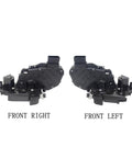 Front left and right view of 4 Piece Universal Door Lock Actuator Replacement Kit For Most Vehicles Plug And Play Design Easy Install Durable
