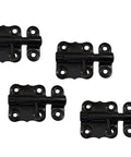 Deco Sliding Barrel Bolt Steel Construction 2 Inch Black Coated 4 Pack For Lightweight Cabinet Doors Vertical Or Horizontal Mount