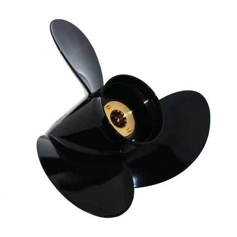 Outboard Propeller Ten And Three Eighths Inch Diameter Thirteen Pitch With Pressed In Hub Three Blade Aluminum Right Hand Rotation Compatible With Mercury Mariner Marathon And Seapro Twenty Five To Seventy HP Engines Replaces OEM 48 73136 A45