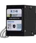 Whole Panel Surge Protector for Type BR Circuit Breakers, Two Pole Protection, 18 kA Surge Rating, black plastic box