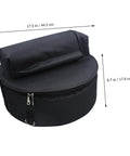 Tour Ready Waterproof Drum Backpack And Oxford Cloth Gig Bag With Padded Adjustable Straps, round black backpack dimensions shown.