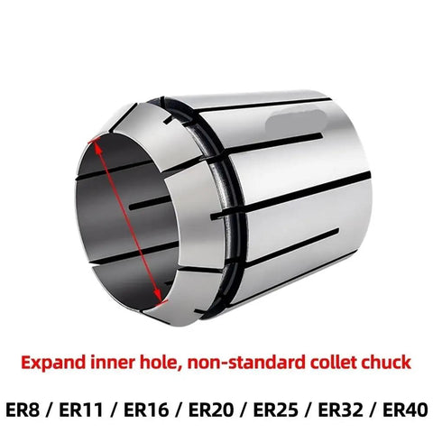 High Precision ER Collet Chuck Set ER8 To ER40 For Milling And Lathe Tools Heavy Duty 65Mn Steel Clamping with 0.008mm Tolerance