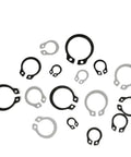 30Pcs Heavy Duty Carbon Steel External Circlip Retaining Rings C-Style Snap Rings collection in various sizes for maintenance.