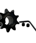 Heavy Duty ANSI 40 Roller Chain Sprocket Type B With Five Eighth Inch Bore Nine Teeth For 40 Chain Half Inch Pitch Hardened Steel