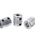 Rock Solid Aluminum Stepper Motor Shaft Coupler Dual Hole Heavy Duty Clamping Link, 30x25mm for CNC and 3D printers.