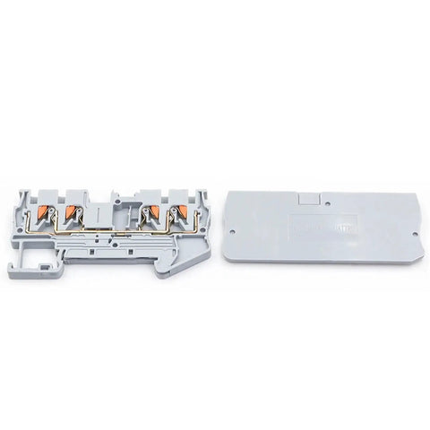 End Clamps For Rail Systems No Fuss Anti Lock Spring Terminal Blocks For Electrical Panels 100 Pieces 2.5mm Square Wire