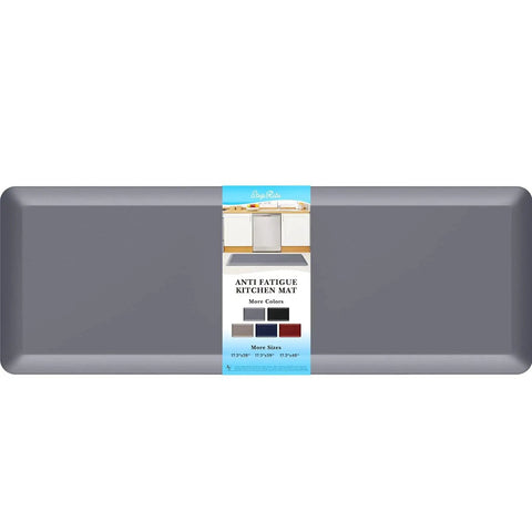 Four Fifths Inch Thick Memory Foam Kitchen Mat Anti Fatigue Comfy Non Slip Stain And Water Resistant Floor Rug Gray 17x28 inches
