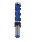 Heavy Duty Tungsten Steel Double Bearing Router Bit For Woodworking Trim Tool showcasing its blue shaft and dual bearings.
