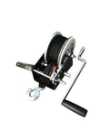 Heavy Duty 2500 Lb Two Way Self Locking Manual Winch Portable Electric Hoist Crane Rigging Gear For Shop Lifting Work Crank Puller with strap and hook