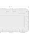 Dimensions of the Three Eighths Inch Drive Hex Bit Socket Set With Case Thirty Eight Piece Inch And Metric Sockets case.