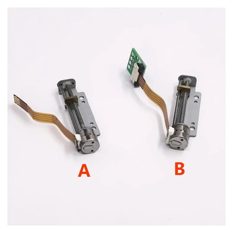 Rugged 24V DC Stepper Linear Actuator With 8Mm Shaft 2 Phase 4 Wire Motor, two units with flexible cables and metal housing.