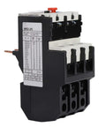 Beefed Up Adjustable Thermal Overload Relay for Electric Motors 2.5 to 4 Amp Range, heavy duty with large binding posts, side view.