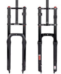 26 Inch Fat Tire Electric Bike Front Fork With Air Suspension, 180mm Travel, 135mm Hub Spacing, disc brake ready