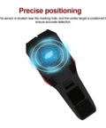 Pro Level Wall Scanner And Stud Finder With Bright Digital Screen shows precise sensor positioning for accurate detection.