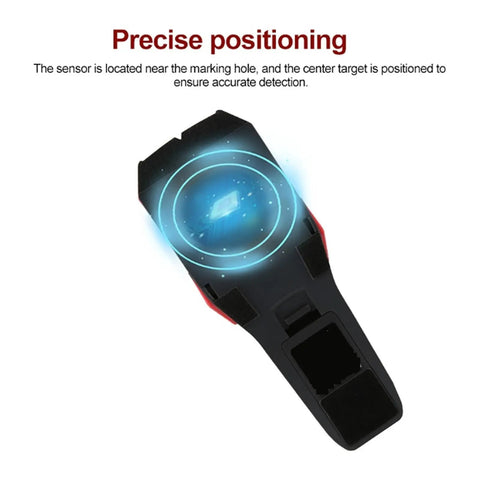 Pro Level Wall Scanner And Stud Finder With Bright Digital Screen shows precise sensor positioning for accurate detection.