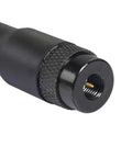 Close-up of SMA male connector on Two Pack Omni Directional Dual Band Ham Radio Antenna For VHF UHF 136 To 174 And 400 To 470 MHz With SMA Male Connectors, Compact Handheld Antennas For Field Ops And On The Go Communications.
