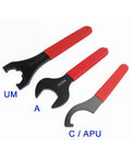 Heavy Duty Er25 Collet Chuck Key Wrench For Cnc Machining Centers And Milling Routers Durable Steel Build with red handles.