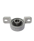 Beefed-Up Heavy Duty Shielded Ball Bearing Pillow Block Set, zinc alloy housing, front view, KP Series mount, 8 mm bore