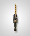 Straight Shooter Indexable Carbide Countersink Drill Combo 5/32 By 1/2 Inch with twist drill for steel cutting.